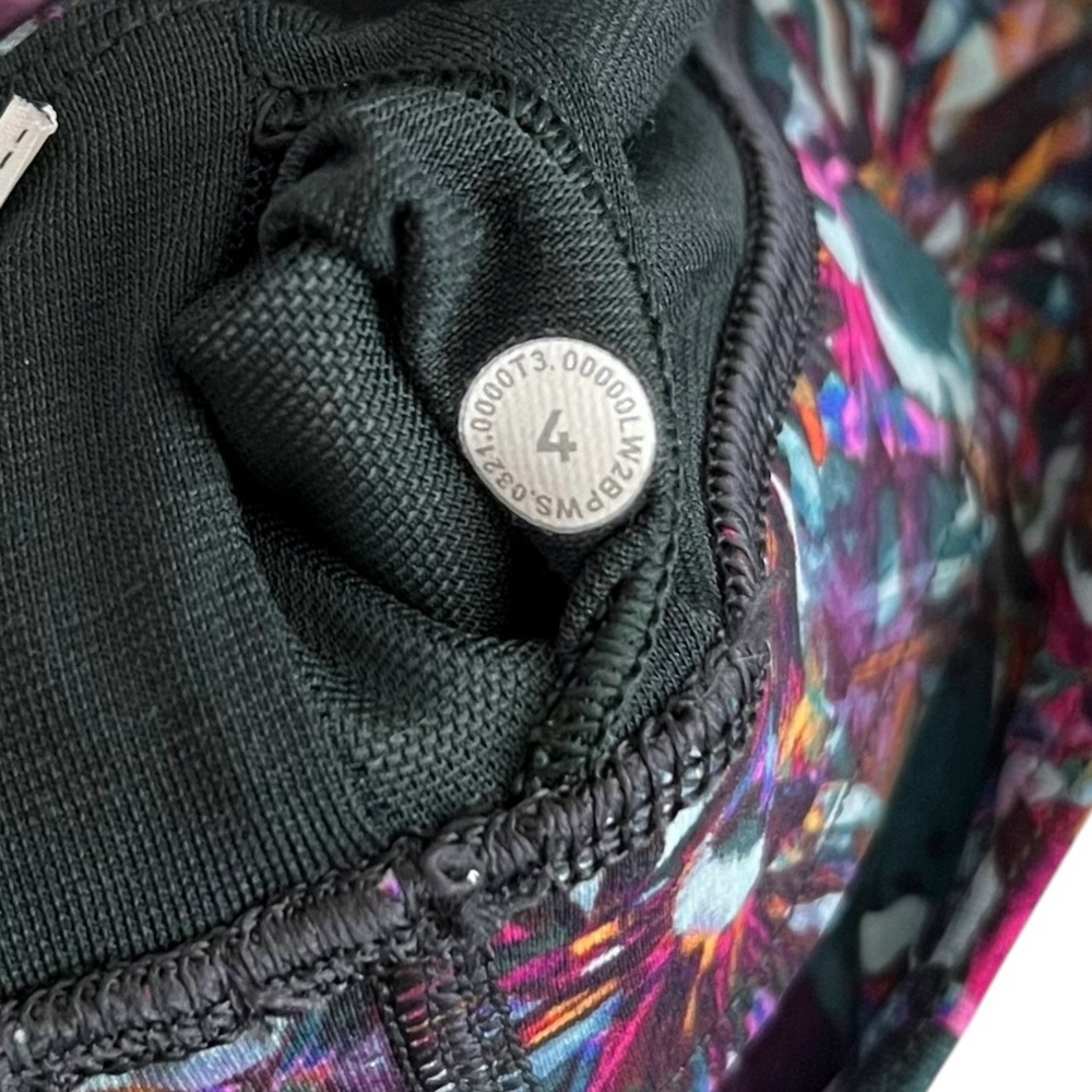 Lululemon Energy Bra Longline Floral Electric Multi Size 4 - Picture 9 of 10